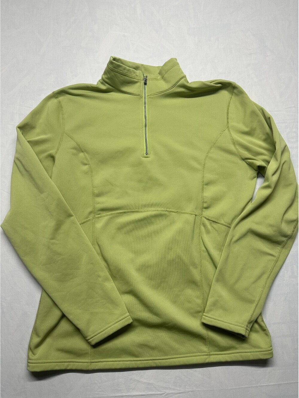 Obermeyer UltraGear 1/4 Zip Baselayer Fleece Top Green - Women's Large EUC